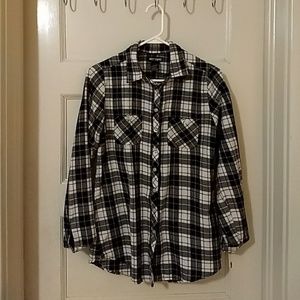 Comfy flannel with sheer lace skull detail